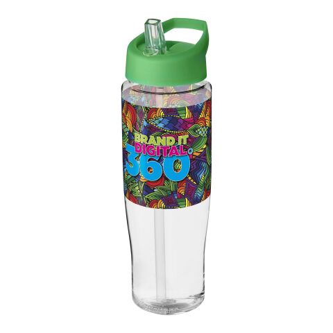 Bidón deportivo con tapa con boquilla de 700 ml H2O Tempo® Transparente-Verde | sin montaje de publicidad | no disponible | no disponible