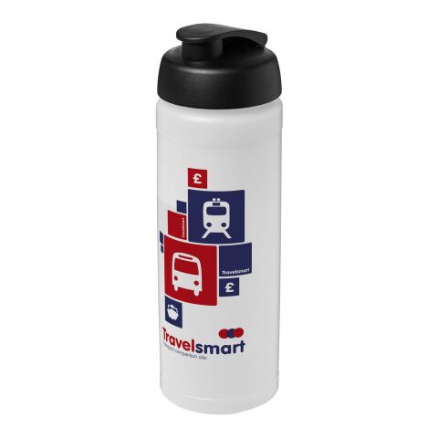 Bidón deportivo con Tapa Flip de 750 ml Baseline® Plus Blanco-Negro intenso | sin montaje de publicidad | no disponible | no disponible