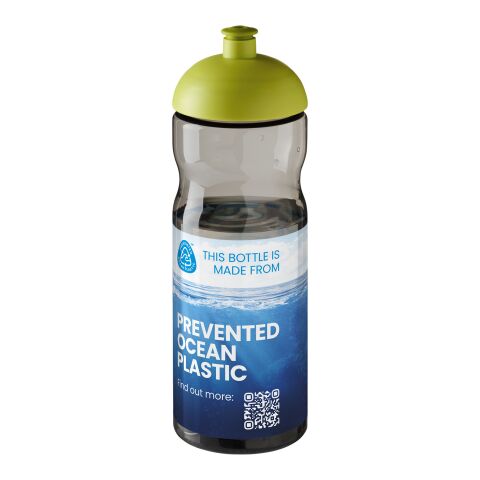 Bidón deportivo con tapa Dome de 650 ml &quot;H2O Eco&quot; Carbón-Verde lima | sin montaje de publicidad | no disponible | no disponible