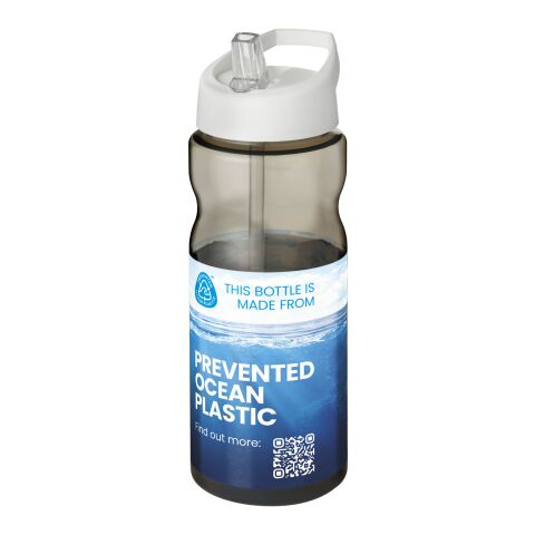 Bidón deportivo con boquilla de 650 ml &quot;H2O Eco&quot; Carbón-Blanco | sin montaje de publicidad | no disponible | no disponible