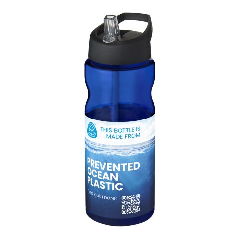 Bidón deportivo con boquilla de 650 ml &quot;H2O Eco&quot; Azul-Negro intenso | sin montaje de publicidad | no disponible | no disponible