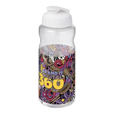 Bidón deportivo con tapa Flip de 1 litro &quot;H2O Active® Big Base&quot; Blanco | sin montaje de publicidad | no disponible | no disponible