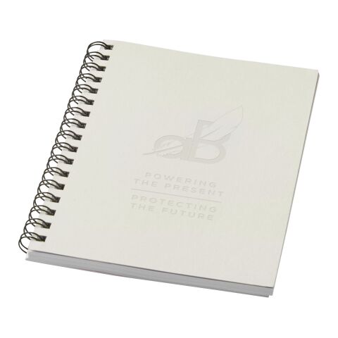 Cuaderno con espiral A6 a color de material reciclado &quot;Desk-Mate®&quot; Blanco roto | sin montaje de publicidad | no disponible | no disponible