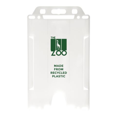 Tarjetero de plástico reciclado &quot;Pierre&quot; Transparente escarchado | sin montaje de publicidad | no disponible | no disponible