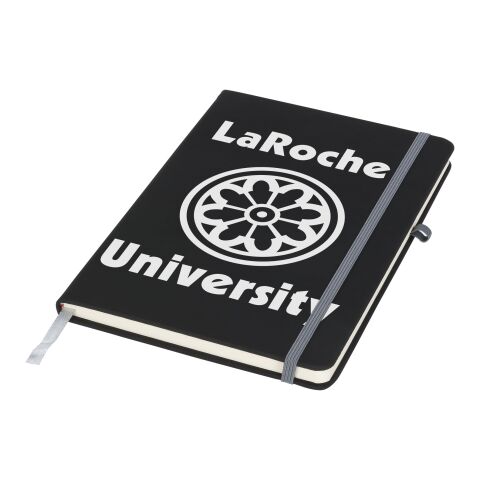 Libreta A5 de tacto suave &quot;Noir Medium&quot; Estándar | Negro intenso-Gris | sin montaje de publicidad | no disponible | no disponible