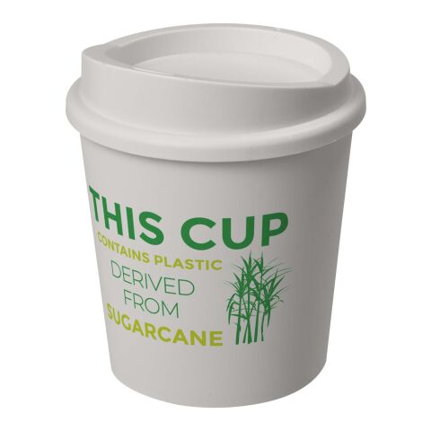 Vaso de 200 ml con tapa &quot;Americano® Switch Renew&quot; Blanco marfil | Impresión De Pantalla 1 color | envolvente | 212 mm x 40 mm