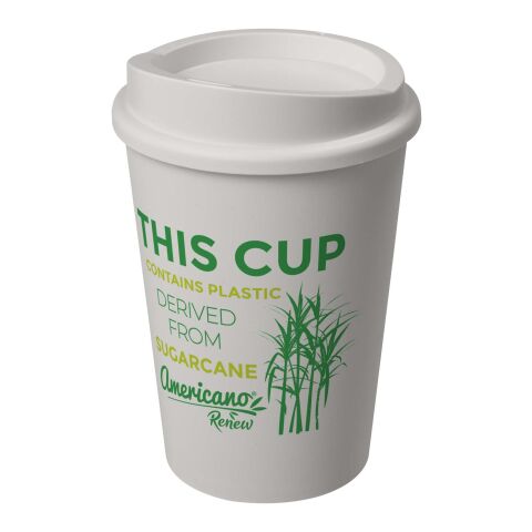 Vaso de 300 ml con tapa &quot;Americano® Switch Renew&quot; Blanco marfil | Impresión De Pantalla 1 color | envolvente | 212 mm x 60 mm