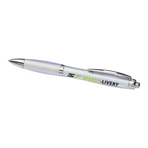 Curvy ballpoint pen with frosted barrel and grip blanco | sin montaje de publicidad