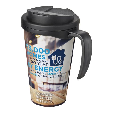 Brite-Americano Grande taza 350 ml mug con tapa antigoteo Negro intenso-Negro intenso | sin montaje de publicidad | no disponible | no disponible