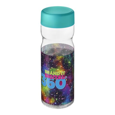 Bidón deportivo de 650 ml con tapa de rosca &quot;H2O Active® Base Tritan™&quot; Transparente-Azul aqua | sin montaje de publicidad | no disponible | no disponible