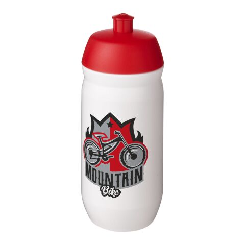 Bidón deportivo de 500 ml &quot;HydroFlex™&quot; Rojo-Blanco transparente | sin montaje de publicidad | no disponible | no disponible