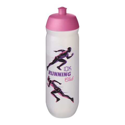 Bidón deportivo de 750 ml &quot;HydroFlex™ Clear&quot; Rosa-Transparente escarchado | sin montaje de publicidad | no disponible | no disponible