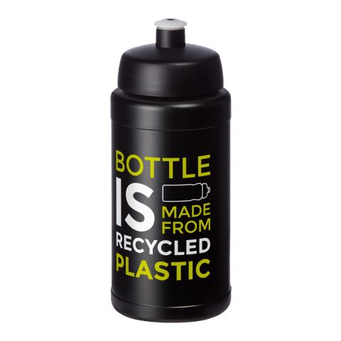 Bidón deportivo reciclado de 500 ml &quot;Baseline&quot; Negro intenso-Negro intenso | sin montaje de publicidad | no disponible | no disponible