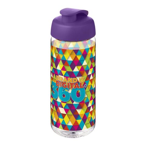 Bidón deportivo con tapa Flip de 600 ml &quot;H2O Active® Octave Tritan™&quot; Transparente-Morado | sin montaje de publicidad | no disponible | no disponible