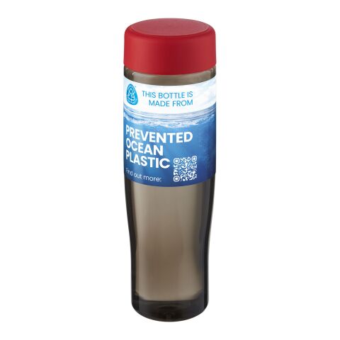 Bidón de agua de 700 ml con tapa de rosca &quot;H2O Active® Eco Tempo&quot; Rojo-Carbón | sin montaje de publicidad | no disponible | no disponible