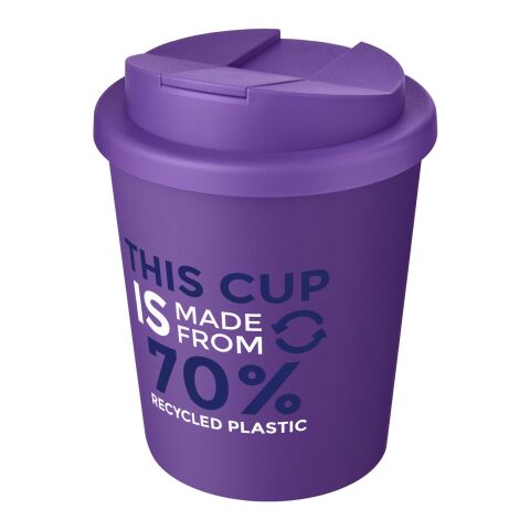 Vaso reciclado de 250 ml con tapa antigoteo &quot;Americano® Espresso Eco&quot; Morado | sin montaje de publicidad | no disponible | no disponible