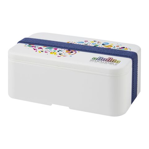 Fiambrera de una sola capa &quot;MIYO&quot; Blanco-Azul | sin montaje de publicidad | no disponible | no disponible