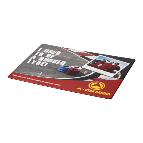 Alfombrilla para ratón Brite-Mat® con material de neumáticos negro | Impresión En Papel | arriba | 240 mm x 190 mm