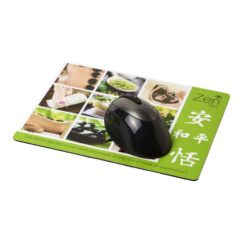 Alfombrilla para ratón rectangular Q-Mat® negro | Impresión En Papel | arriba | 235 mm x 200 mm