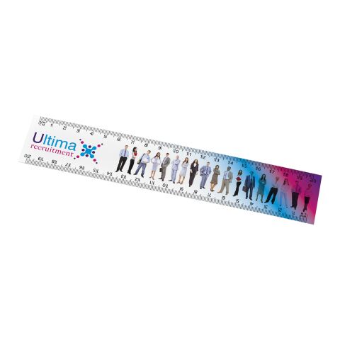 Regla flexible en arco de 20 cm Blanco | Litografía 1 color | detrás | 210 mm x 40 mm