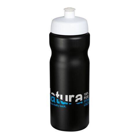 Bidón deportivo de 650 ml &quot;Baseline® Plus&quot; Negro intenso-Blanco | sin montaje de publicidad | no disponible | no disponible