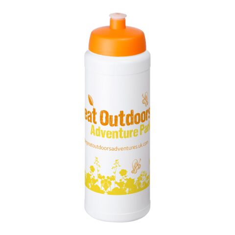 Bidón deportivo con tapa de 750 ml &quot;Baseline® Plus&quot; Transparente-Naranja | sin montaje de publicidad | no disponible | no disponible