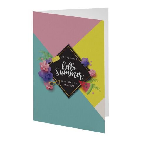 Tarjeta de felicitación A6 "Herald" Blanco | sin montaje de publicidad | no disponible | no disponible