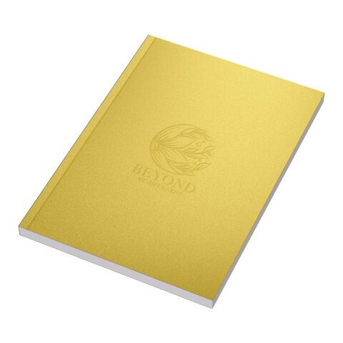 Libreta A5 de tapa blanda metalizada - 100 hojas &quot;Novella Austen&quot; Dorado | sin montaje de publicidad | no disponible | no disponible