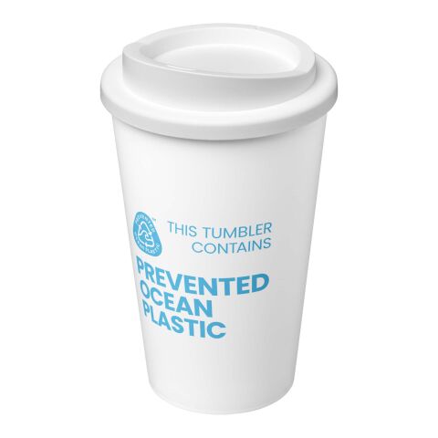 Vaso con aislamiento de 350&nbsp;ml "Americano® POP" blanco | sin montaje de publicidad | no disponible | no disponible