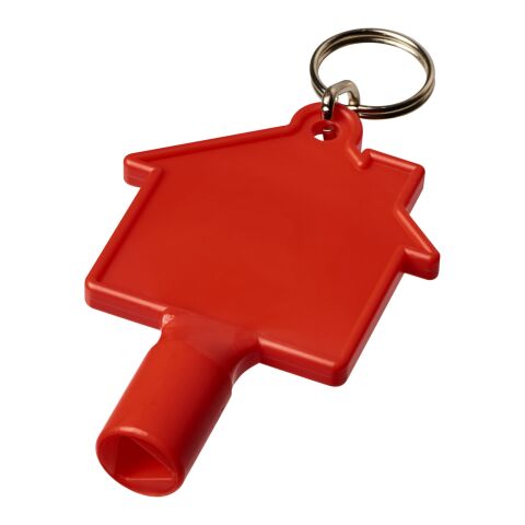 Llave para contador con forma de casa con llavero Maximilian rojo | sin montaje de publicidad | no disponible | no disponible