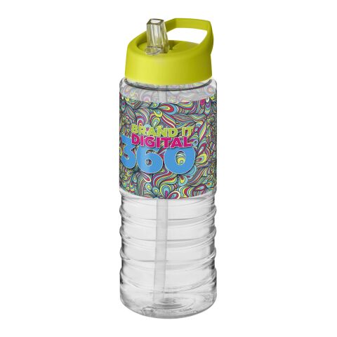 Bidón deportivo con tapa con boquilla de 750 ml &quot;H2O Treble&quot; blanco-Lima | sin montaje de publicidad | no disponible | no disponible