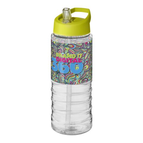 Bidón deportivo con tapa con boquilla de 750 ml &quot;H2O Treble&quot; Blanco-Lima | sin montaje de publicidad | no disponible | no disponible