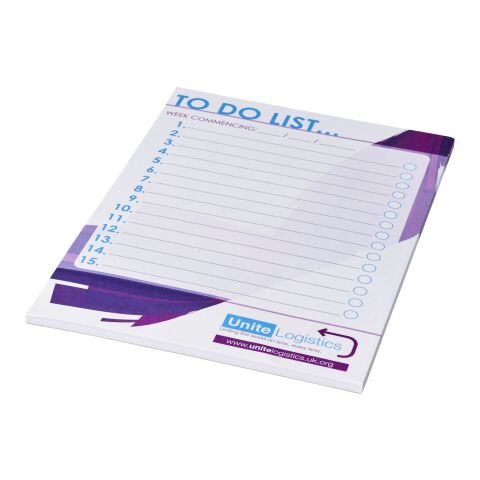 Libreta A5 de Desk-Mate® blanco | 25 pages | sin montaje de publicidad | no disponible | no disponible