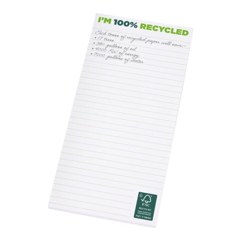 Libreta 1/3 A4 de papel reciclado &quot;Desk-Mate®&quot; blanco | 25 pages | sin montaje de publicidad | no disponible | no disponible