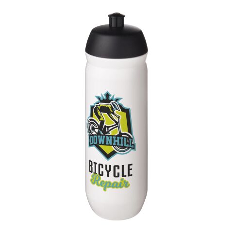 Bidón deportivo de 750 ml "HydroFlex™" Negro intenso-Blanco