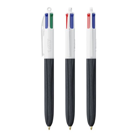 BIC® 4 Colours Wood Style Blanco-Negro | sin montaje de publicidad | no disponible | no disponible