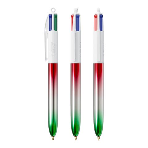 BIC® 4 Colours® Flags Collection + lanyard verde-Rojo - Plata - Verde(2)-Rojo | sin montaje de publicidad | no disponible | no disponible