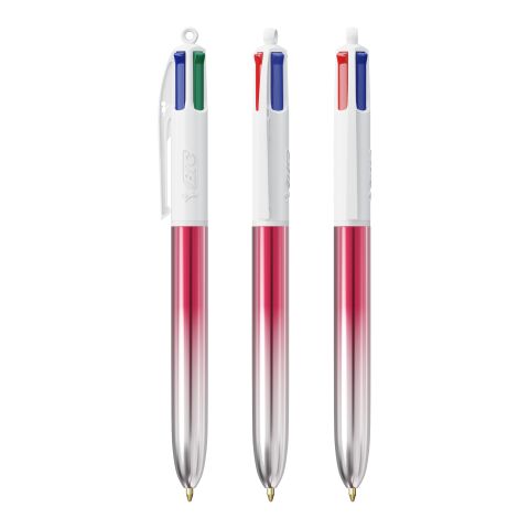 BIC® 4 Colours® Bicolor + Lanyard fucsia | sin montaje de publicidad | no disponible | no disponible