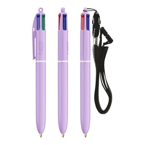 BIC® 4 Colours® Pastel + lanyard