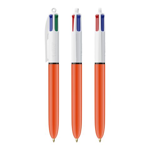 BIC® 4 Colours Fine bolígrafo Blanco-naranja | sin montaje de publicidad | no disponible | no disponible