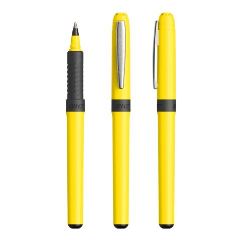 BIC® Grip Roller Amarillo-gris claro | tinta negra | sin montaje de publicidad | no disponible | no disponible
