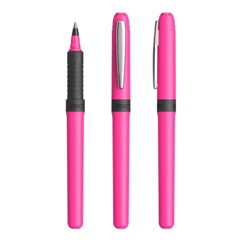 BIC® Grip Roller Rosa-gris claro | tinta negra | Impresión De Pantalla 1 color | Capuchón-contraclip&nbsp; | 15.00 mm x 25.00 mm