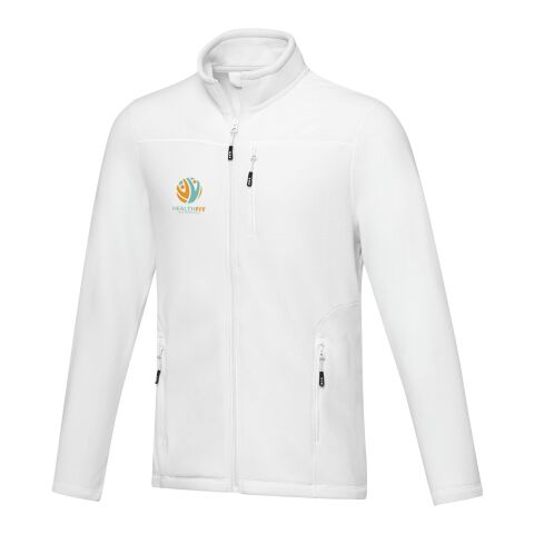 Chaqueta polar con cremallera entera reciclada GRS para hombre &quot;Amber&quot; Estándar | Blanco | L | sin montaje de publicidad | no disponible | no disponible | no disponible