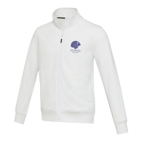 Sudadera con cremallera completa de material reciclado unisex &quot;Galena&quot; Estándar | Blanco | 3XL | sin montaje de publicidad | no disponible | no disponible | no disponible