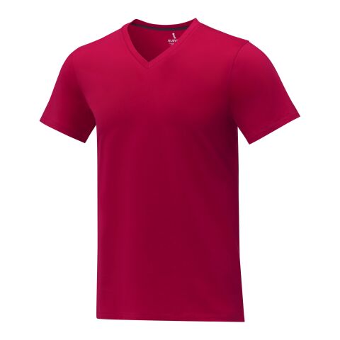 Camiseta de manga corta y cuello en V para hombre &quot;Somoto&quot; Estándar | rojo | M | sin montaje de publicidad | no disponible | no disponible | no disponible
