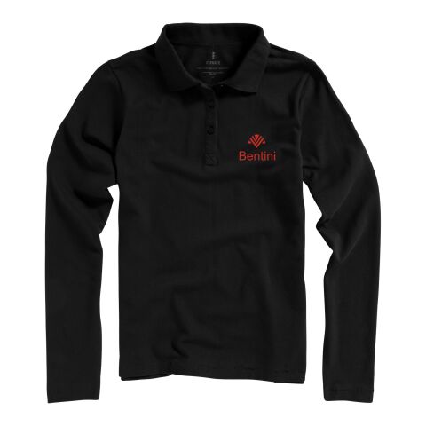 Polo de manga larga para mujer &quot;Oakville&quot; Estándar | Negro intenso | XL | sin montaje de publicidad | no disponible | no disponible | no disponible