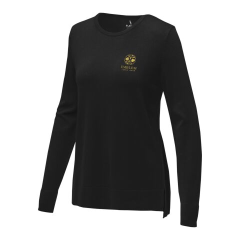 Jersey de cuello redondo para mujer &quot;Merrit&quot; Negro intenso | 2XL | sin montaje de publicidad | no disponible | no disponible | no disponible