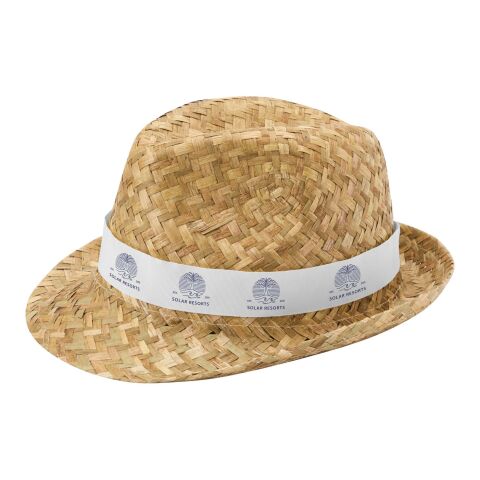 Sombrero de paja &quot;Pricus&quot; Blanco-Natural | sin montaje de publicidad | no disponible | no disponible | no disponible