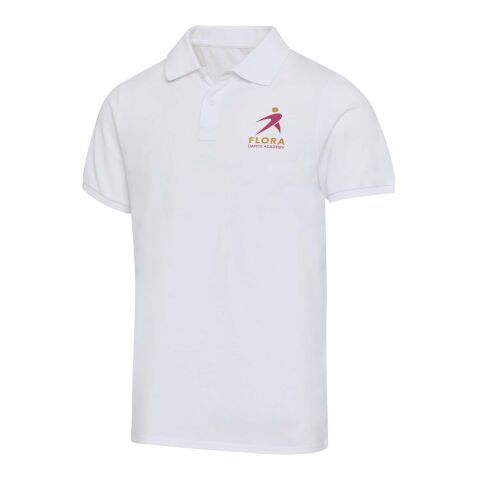 Polo de material reciclado orgánico de 220&nbsp;g/m² con certificado OCS de manga corta unisex "Beryl" Estándar | Blanco | XS | sin montaje de publicidad | no disponible | no disponible | no disponible