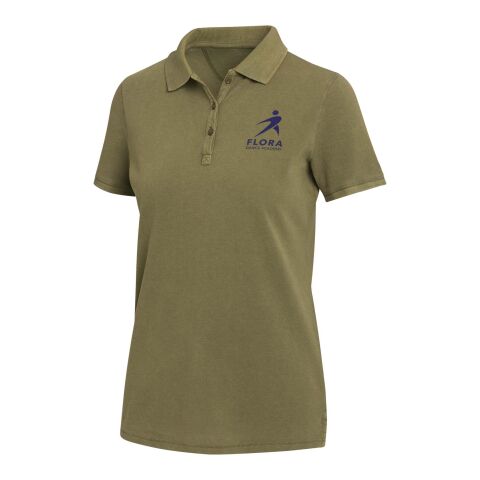 Polo de 200 g/m2 lavado para mujer "Calgary" Estándar | Forest Green2 | M | sin montaje de publicidad | no disponible | no disponible | no disponible